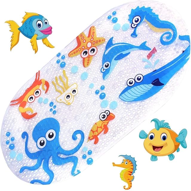 Anlass kids cartoon non-slip mats, mildew-resistant non-slip mats for children. Octopus