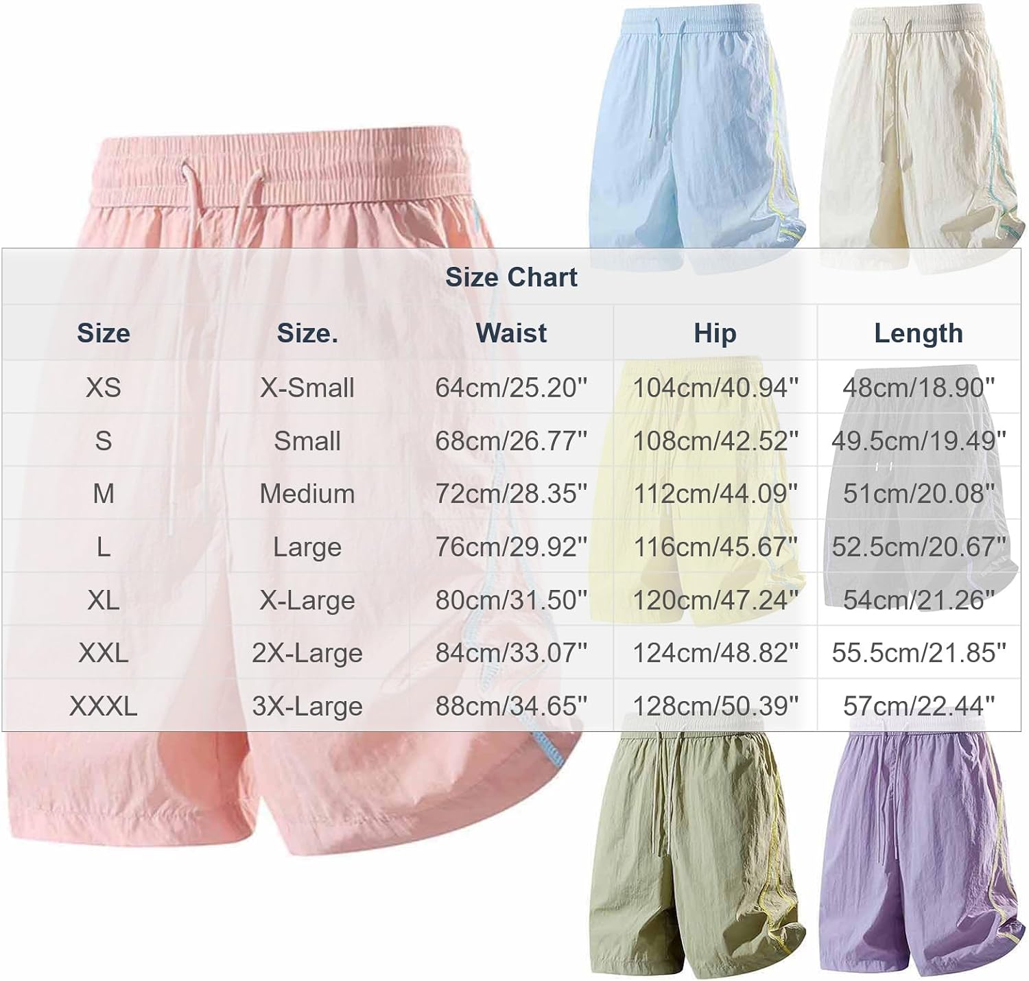 Women's Athletic Shorts Quick Dry Running Workout Lightweight High Waisted Sun Protection Long Shorts with Pockets