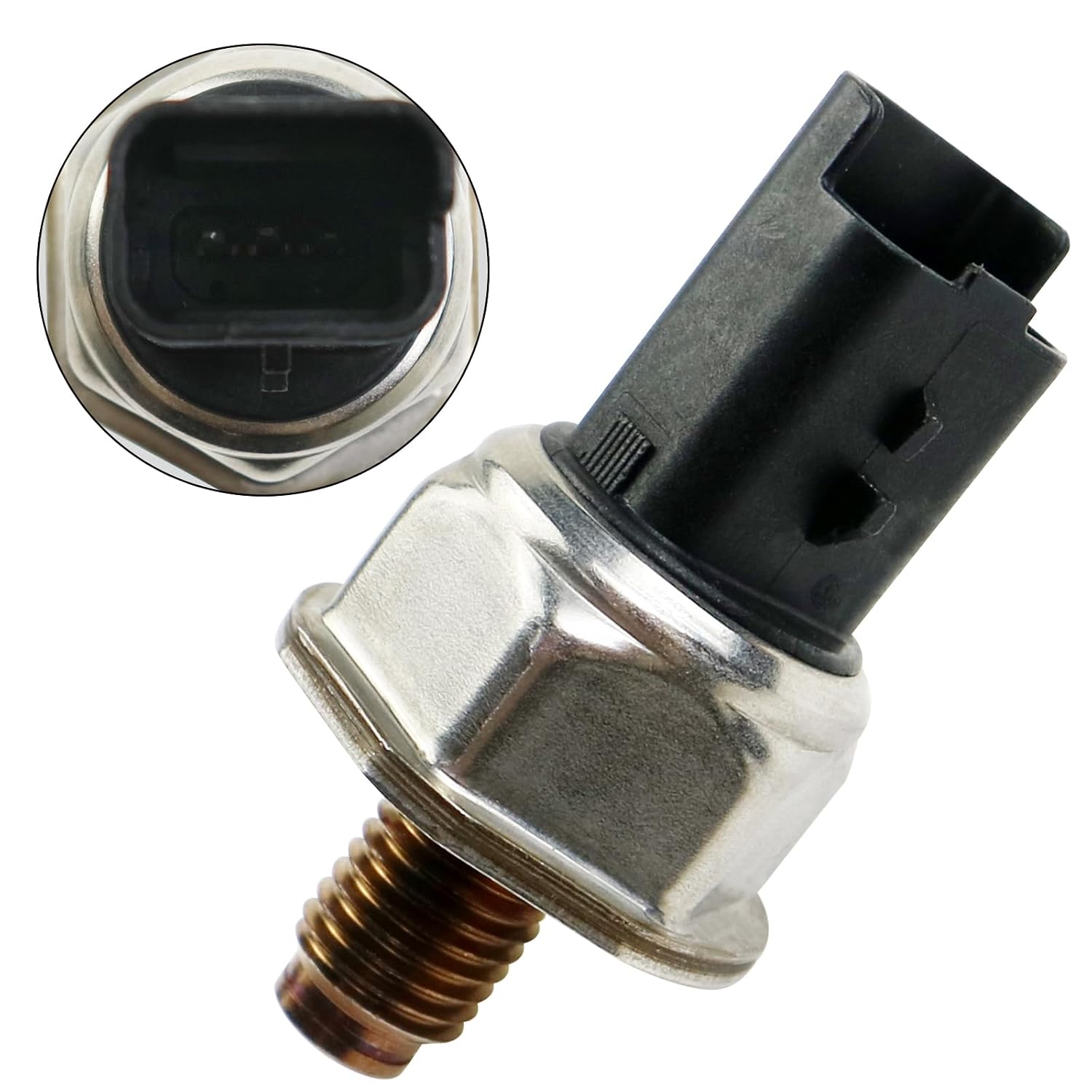 85PP68-01 1506519062 Pressure Sensor Switch，New Fuel Rail Pressure Sensor Fit for Hyundai Terracan for Kia Bongo Carnival Sedona (85PP68-01, Black, 1)