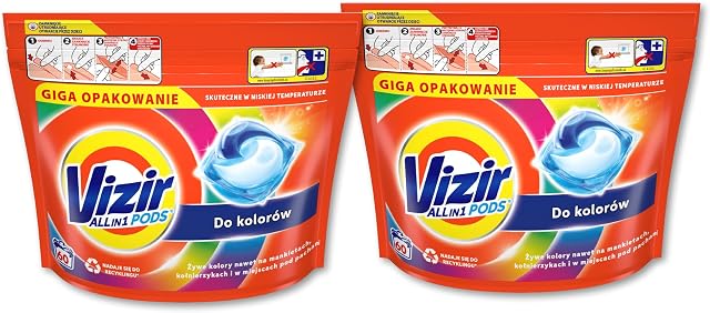 Vizir All-In-1 Pods Kapsułki do Prania, 2 x 60 sztuk