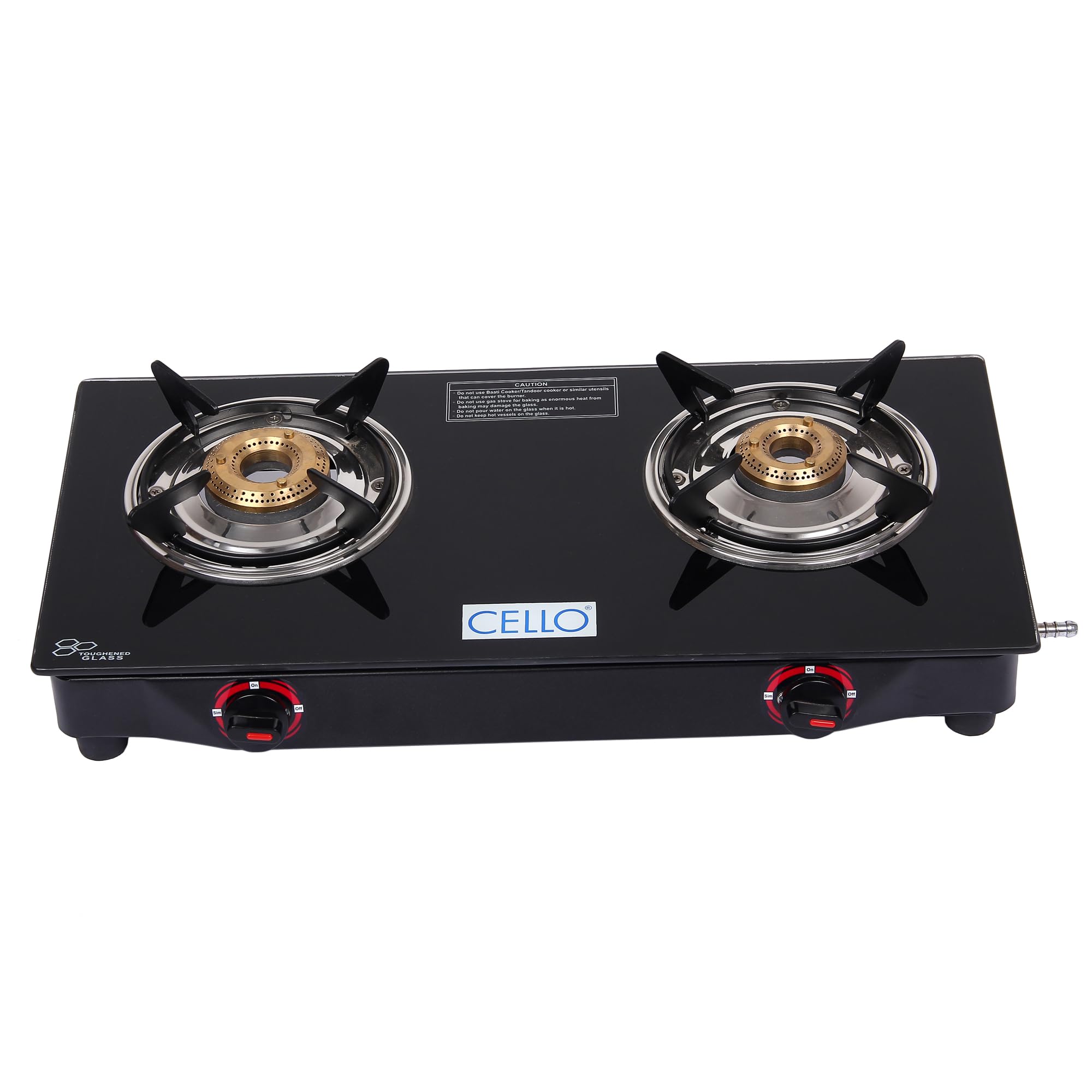 Cello Regal Premium Brass Gas Open Cooktop, Better Heat Distribution, Toughened Glass, Heavy Duty Burners, Isi Certified, Slick Control Knobs, 1 Year Manufacturers Warranty (2 Burner) (B0D1QWP27L) Amazon Price History, Amazon Price Tracker