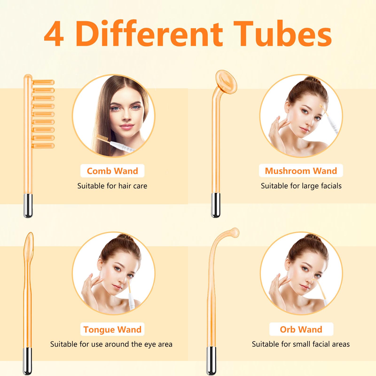 Varita facial de alta frecuencia F para el cuidado facial, máquina multifunción para dispositivos faciales