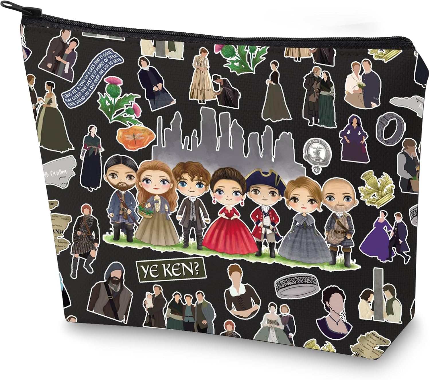 WZMPA Dragonfly Cosmetic Bag Cartoon Fans Gift TV Show Makeup Zipper Pouch Bag Cartoon Merch