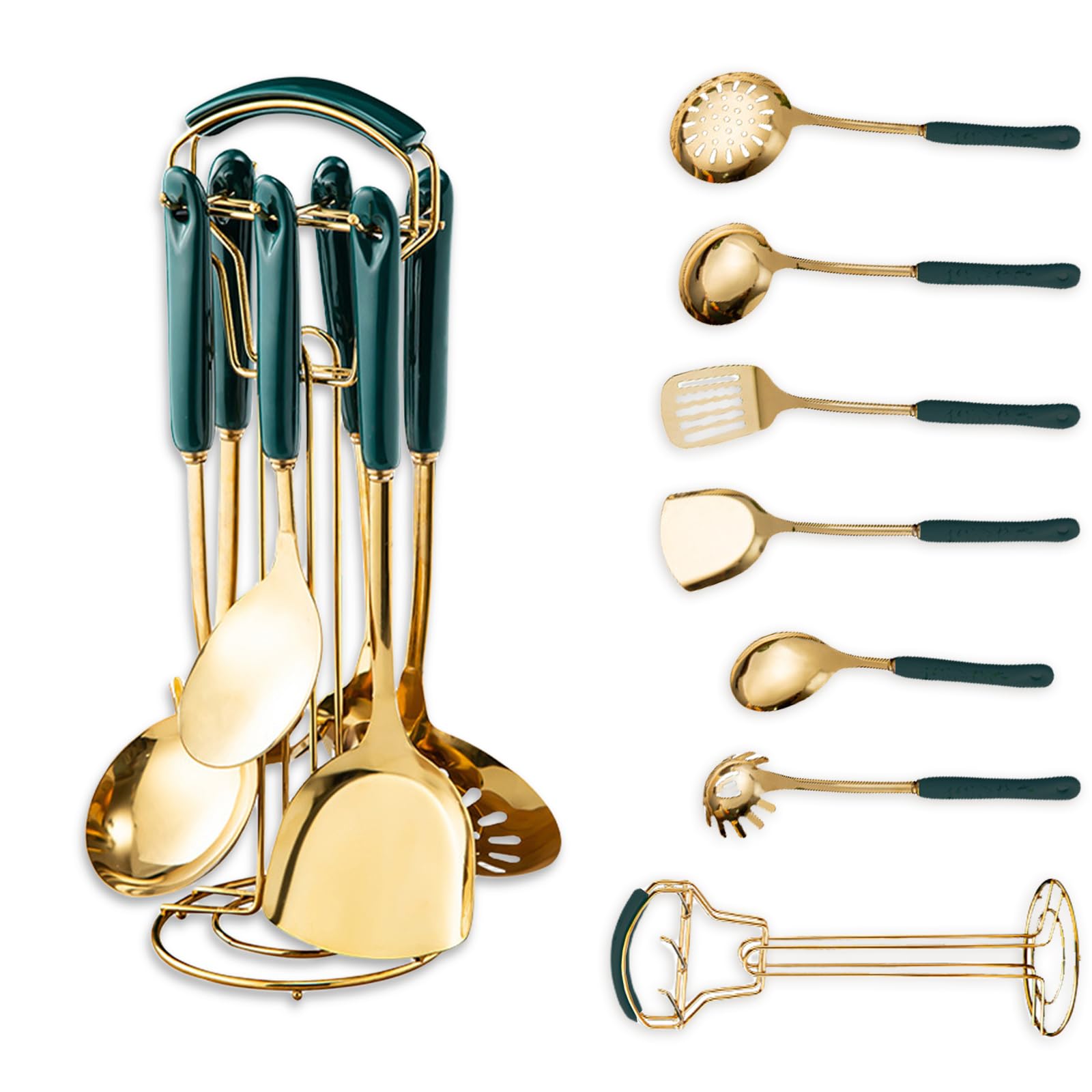 Juego de utensilios de cocina para cenas elegantes, menaje nórdico StellarHorizon de 7 piezas