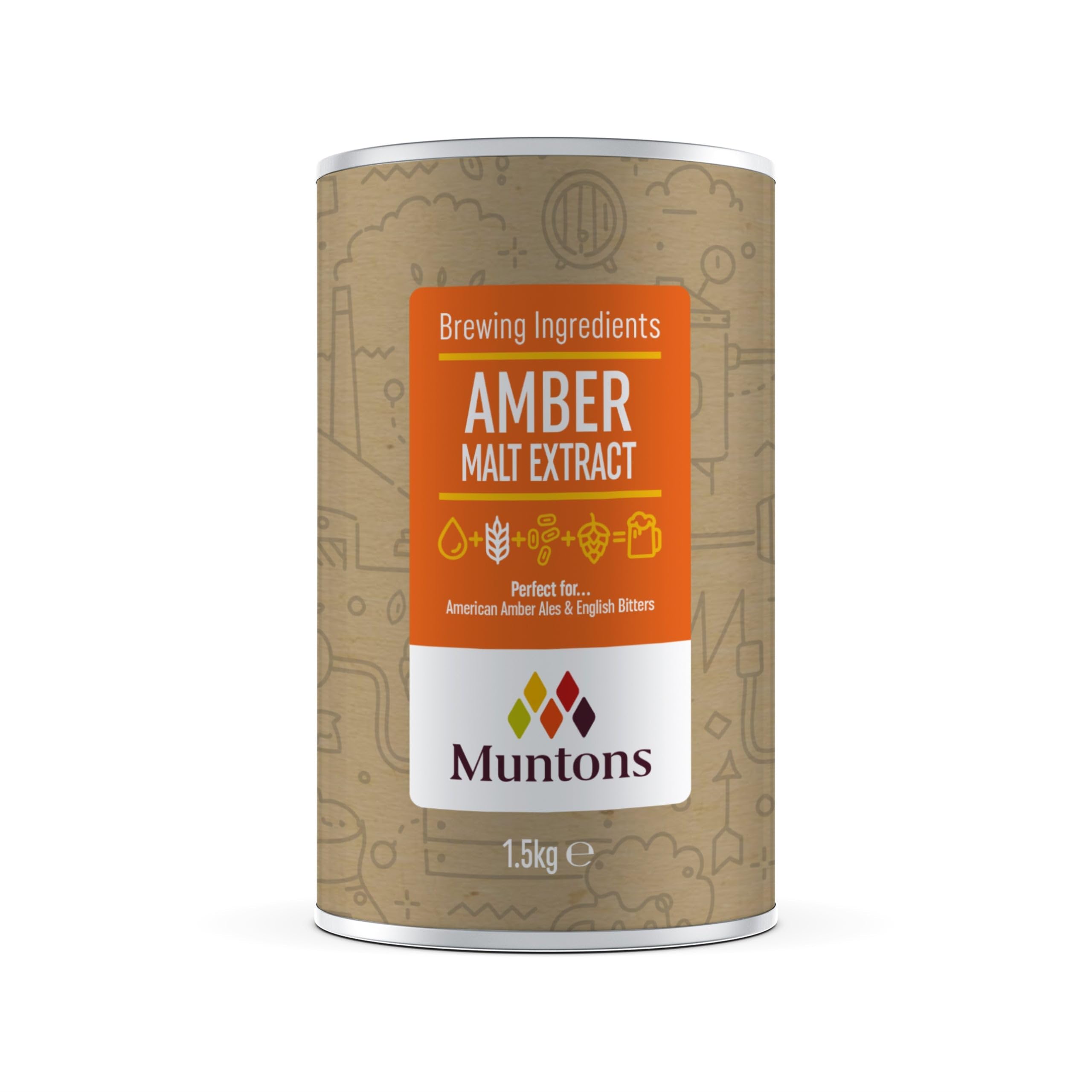 Muntons Brewing Ingredients - Malt Extract Amber - Craft Exceptional American Amber Ales and English Bitters (1.5 kg | 3.3 lb)