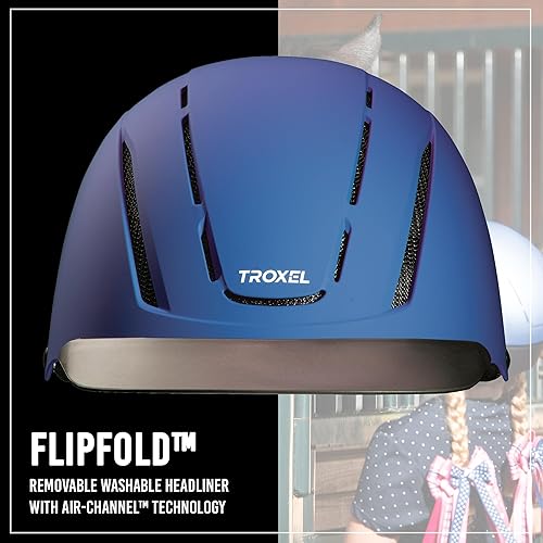 Miniatura 3 de Troxel Spirit - Casco de equitación de cobertura completa, diseño ajustable de perfil bajo, equipo de equitación de seguridad