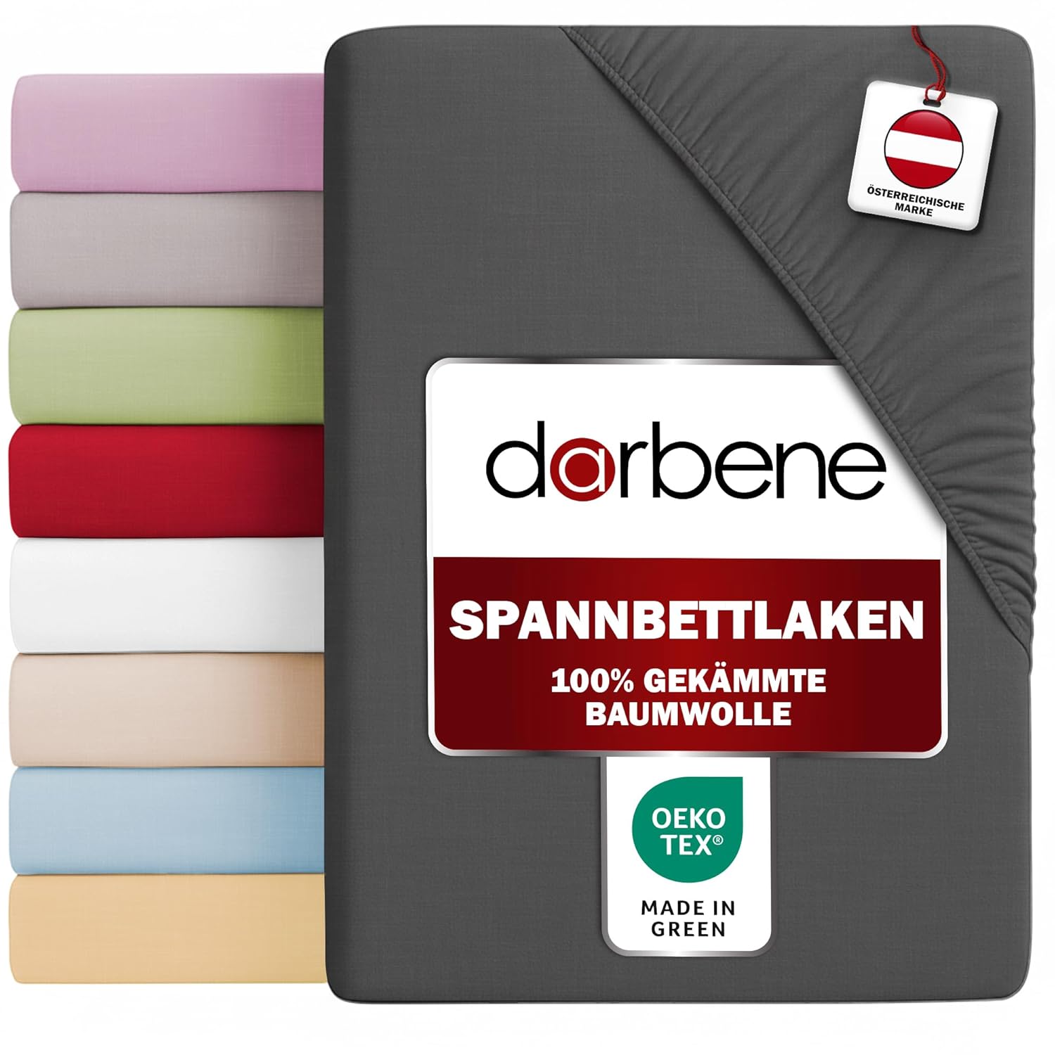 DarBene Spannbettlaken 140x200x30 Premium , Jersey 100% gekämmte Premium Baumwolle, atmungsaktiv, superweiches Bettlaken bis 30 cm Matratzenhöhe,…