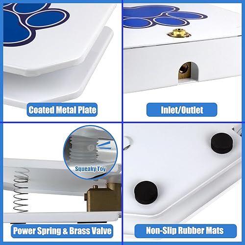 Miniatura 3 de BACOENG Fuente de agua para perros, rociador de mascotas al aire libre para perros, juguete de agua potable activado con patas, juego de válvulas de