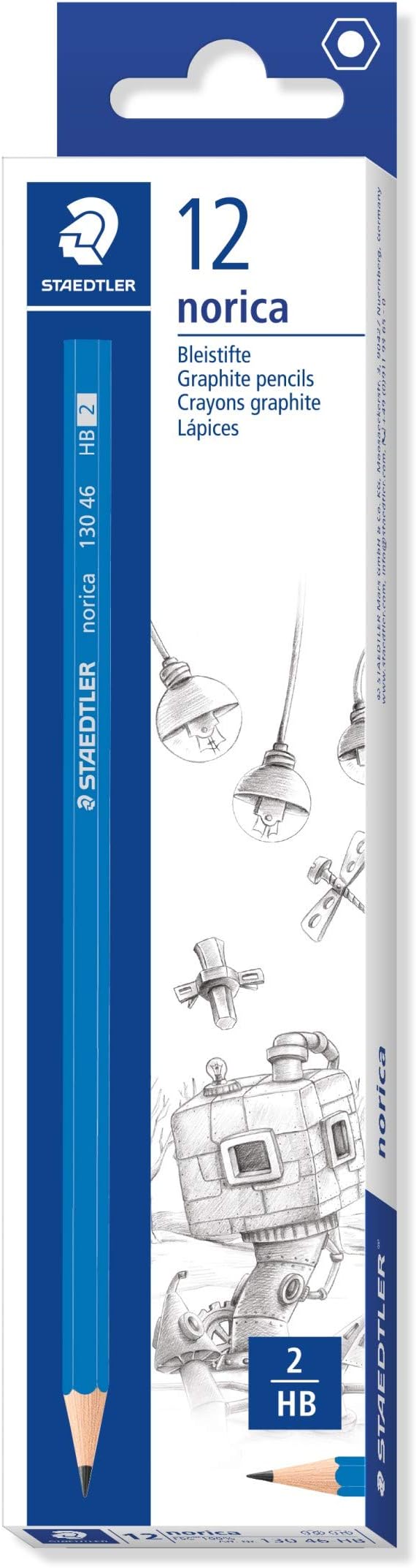 Matite Staedtler Norica Con Gomma - Confezione Da 5, Mina HB, Legno FSC - Foto 11