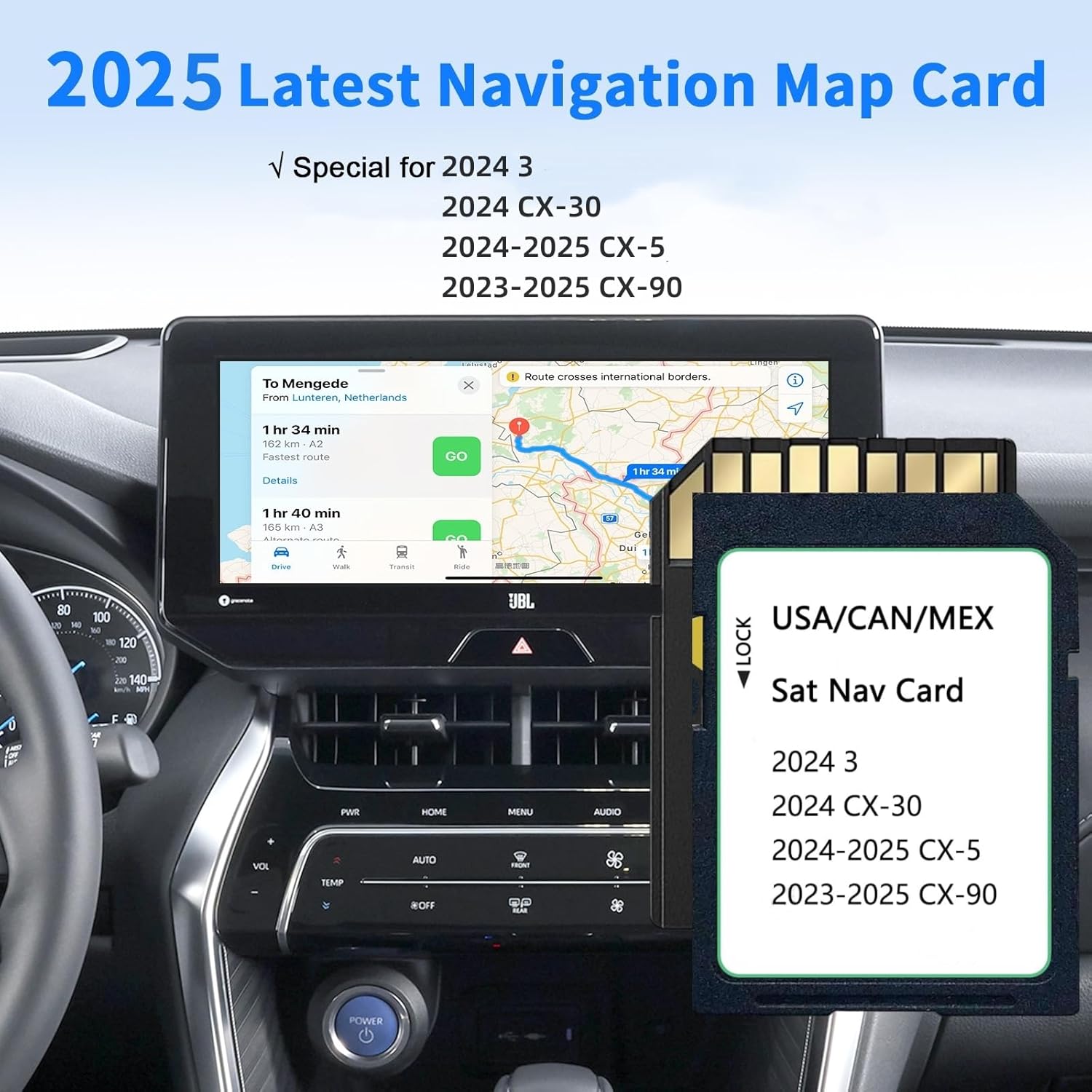 2025 Upgraded KMV6 66 Z1B Navigation SD Card Map Compatible with 2024 3/ CX-30, 2024-2025 CX-5, 2023-2025 CX-90, KMV66Z1B Latest Version Navigation SD Card Map USA/CAN/MX