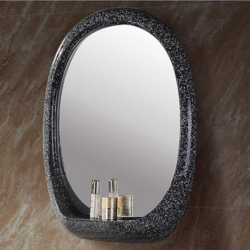 Miniatura 3 de XDSDDS Espejo cosmético de cerámica espejo ovalado espejo de baño espejo de tocador montado en la pared espejo creativo