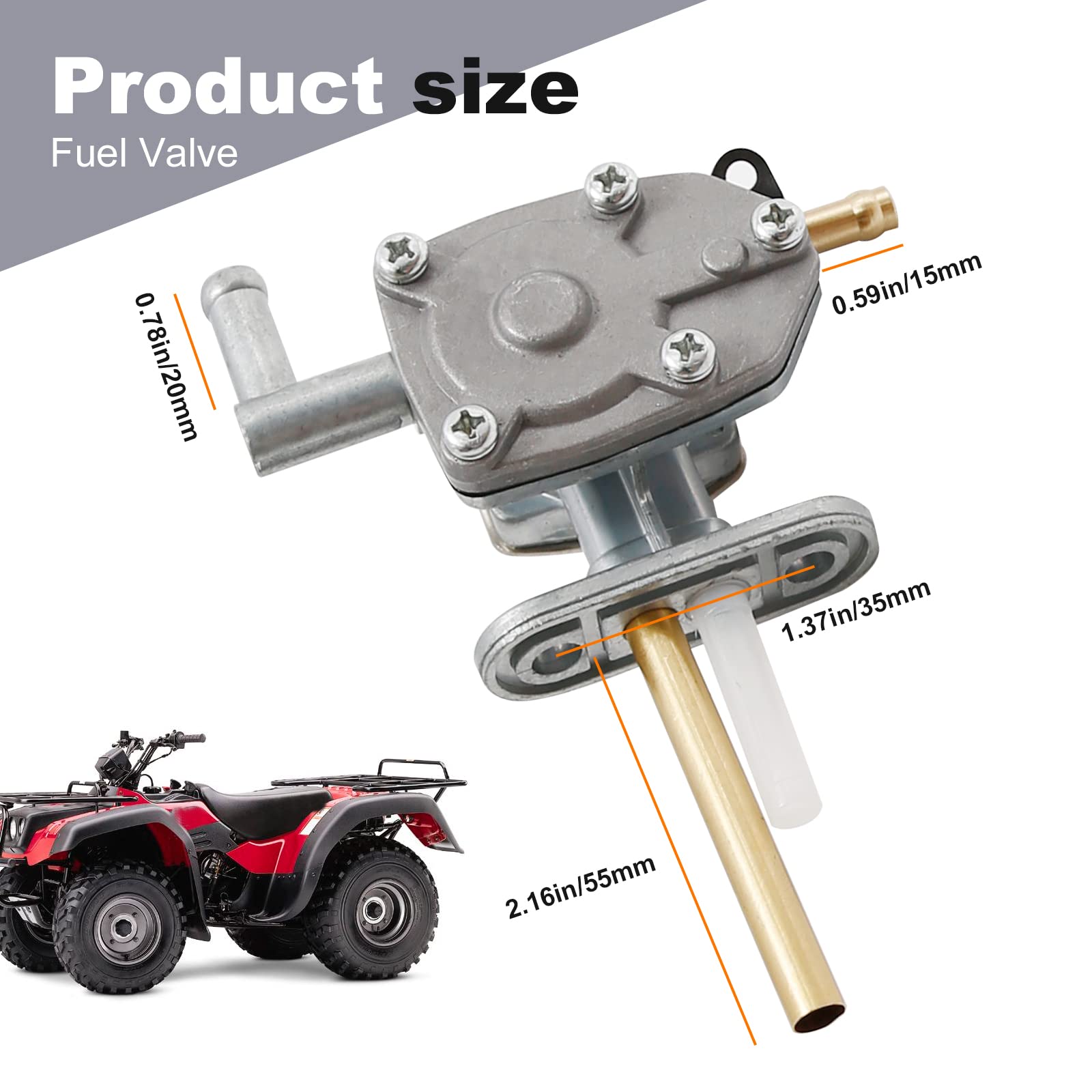 Carburetor Petcock Fuel Valve For Su-zuki Ozark LTZ 250 - Foto 9