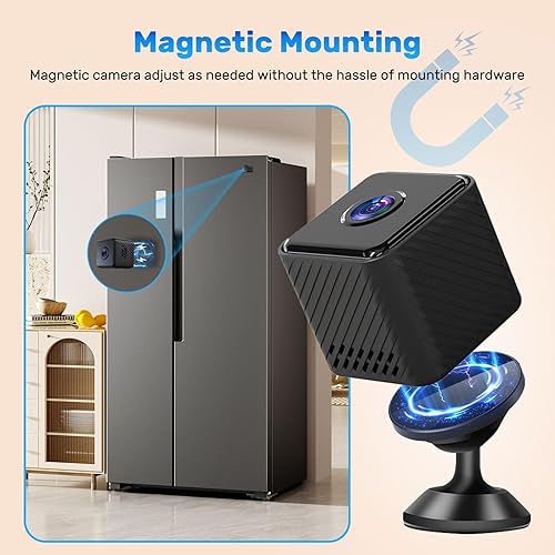 Miniatura 5 de Cámara de seguridad 4K HD WiFi, mini cámaras, cámara de niñera para el hogar, cámara interior seguridad para el hogar con aplicación, cámaras