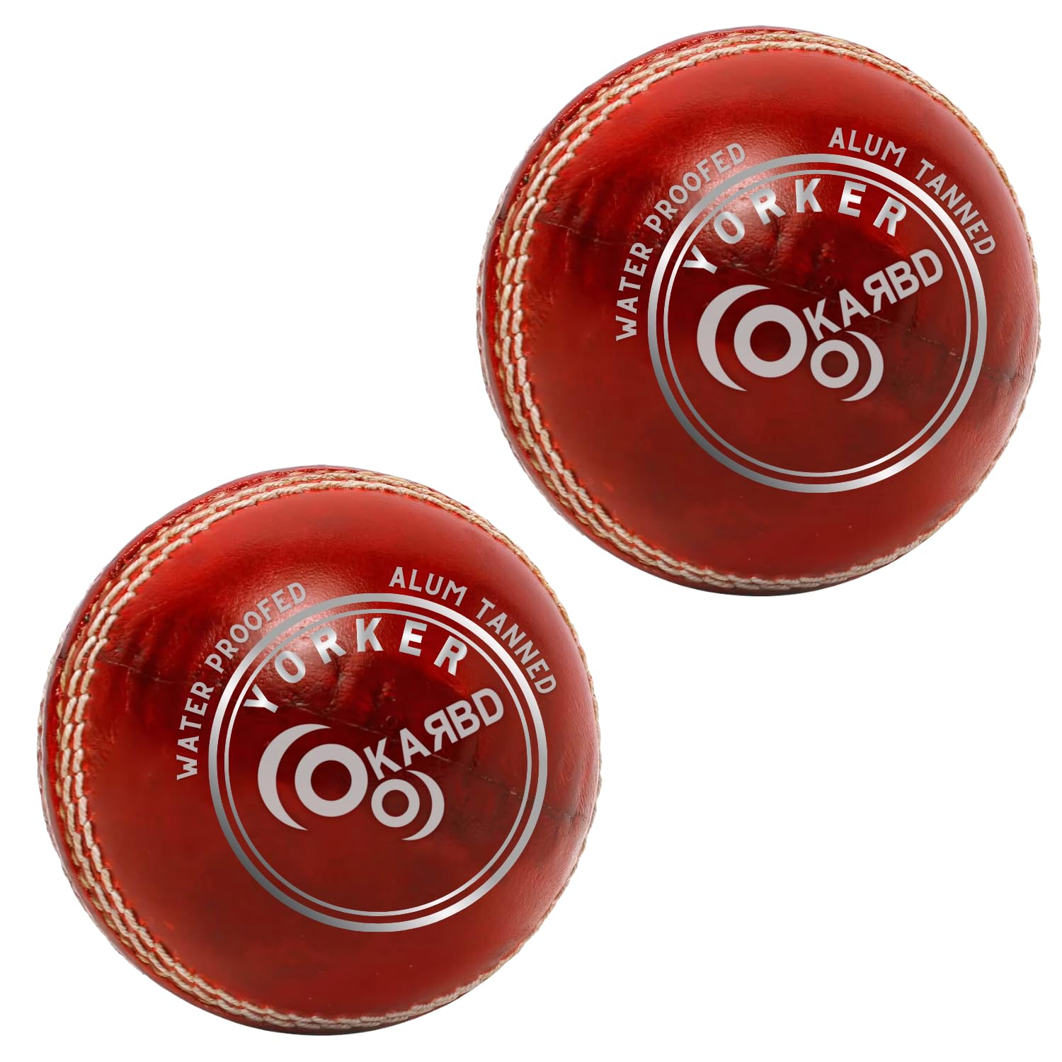 KARBD Cricket Ball Leather 4 Piece Professional Hand Stitching Seam Waterproof Coating Season Ball for Tournament Club Matches (40 to 50 Overs, Yorker Red, Combo Pack Set of 2) (B0CHVTYVSJ) Amazon Price History, Amazon Price Tracker