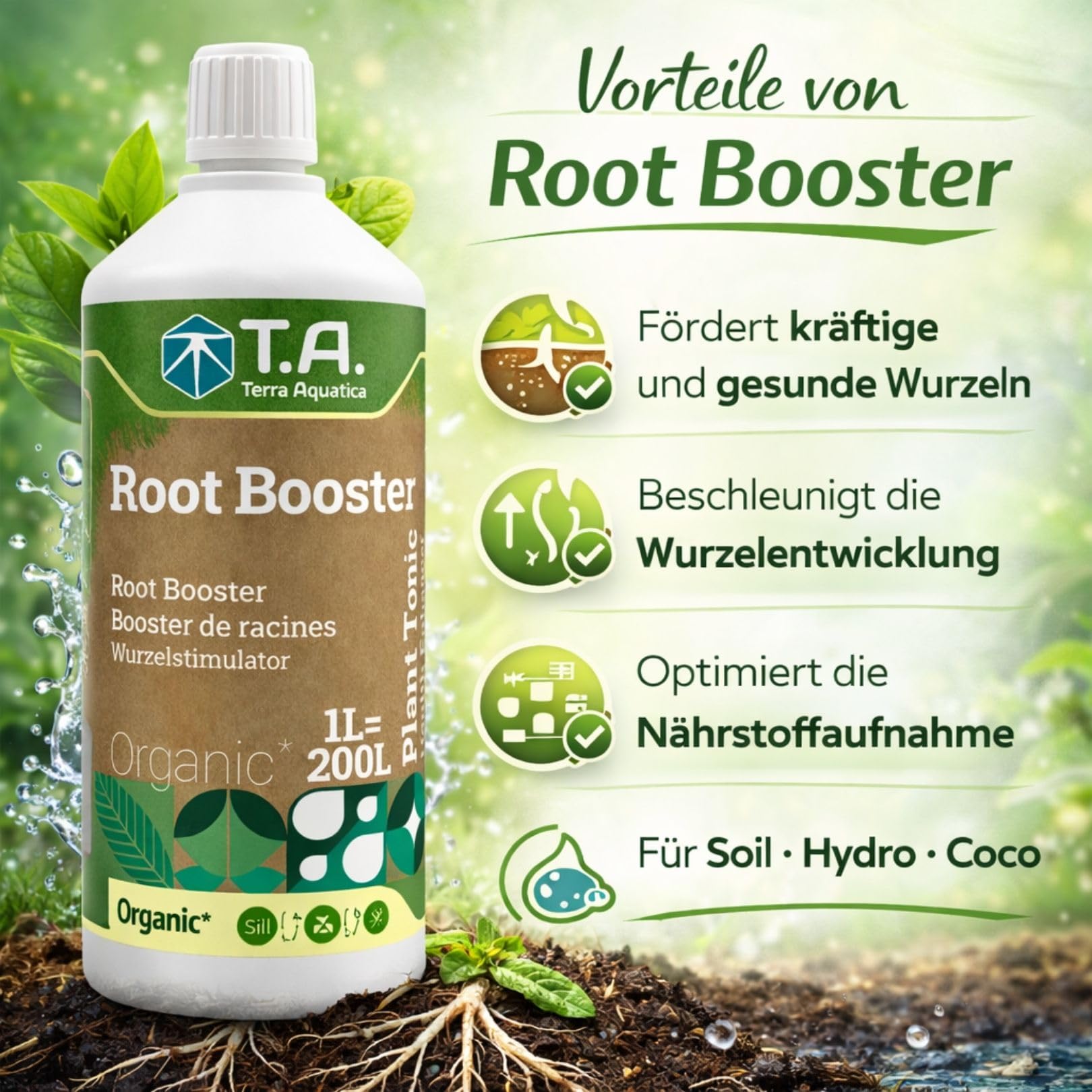 Weedness T.A. Root Booster 10 Liter Grow Dünger - Wurzelwachstum Wurzelaktivator Wurzelstimulator Wurzelhormon Wurzelpulver