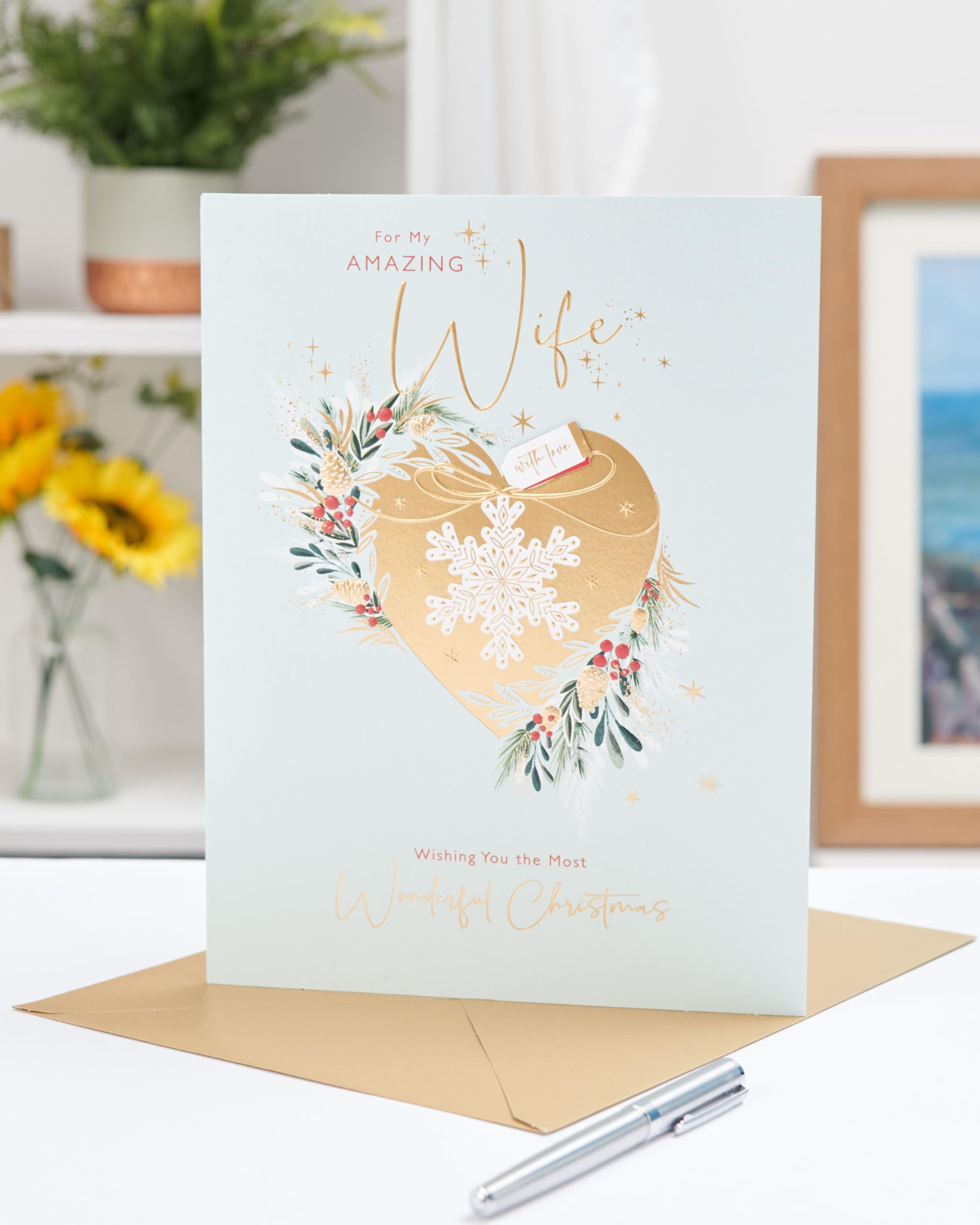 UK Greetings, Wife Gold, 21cm x 27.5cm - Image 3