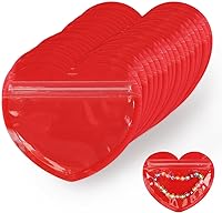 Vista 11 de HRX Package 100 mini bolsas para pequeñas empresas, bolsas de joyería en forma de corazón de 2 x 3 pulgadas, bolsas de Mylar transparentes