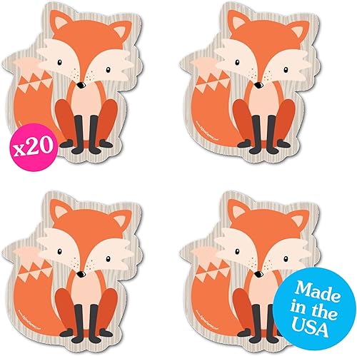 Big Dot of Happiness Fox - Decoraciones DIY Baby Shower o fiesta de cumpleaños - Set de 20