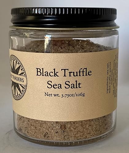 Sal y trufas Traders Negro Porcini Sal de Mar3,75oz neta WT. (tarro de vidrio)