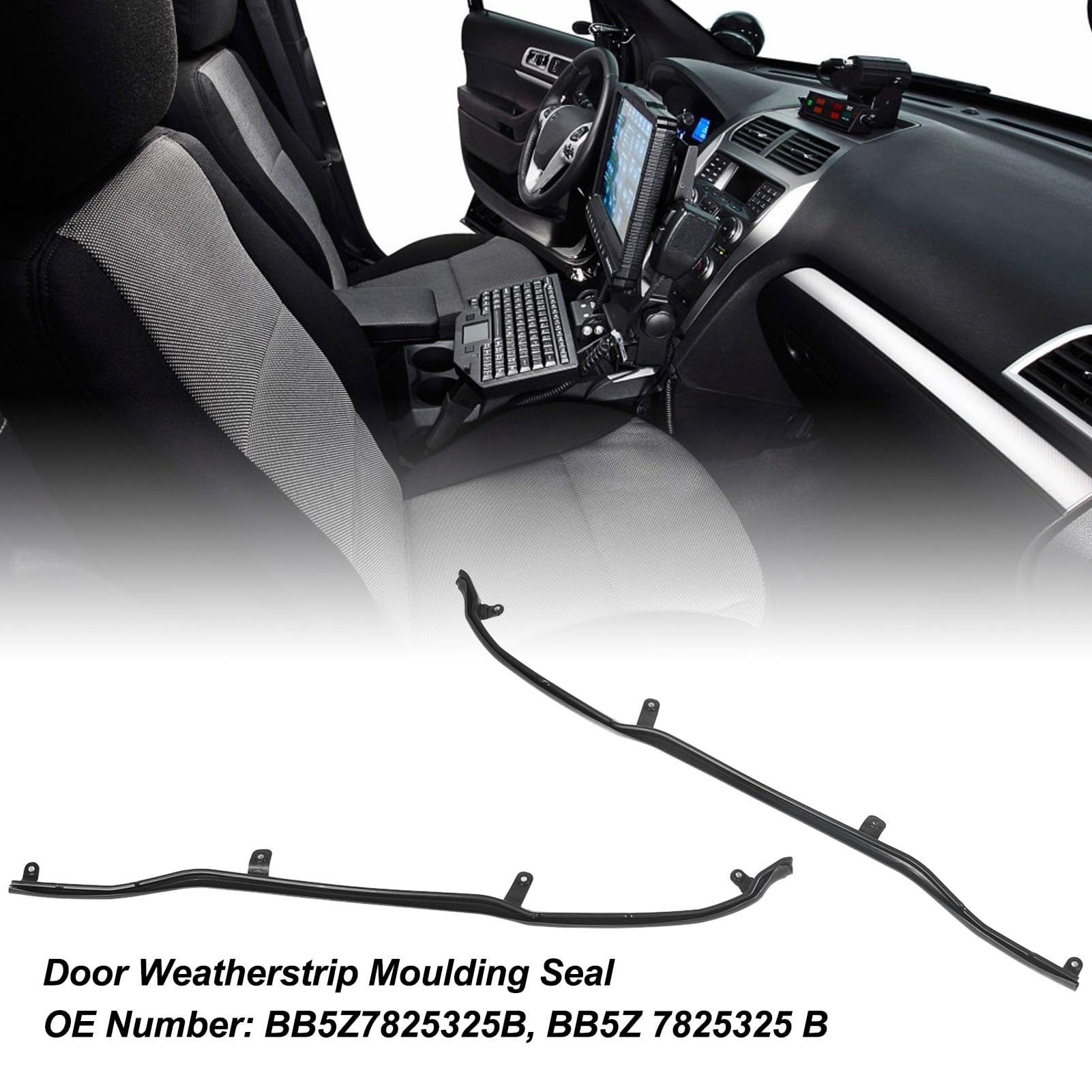 Paio Guarnizione Porta Auto BB5Z 7825325 B Striscia Gomma Sigillante Compatibile Explorer 2011‑2019 Protezione da Polvere e Rumore