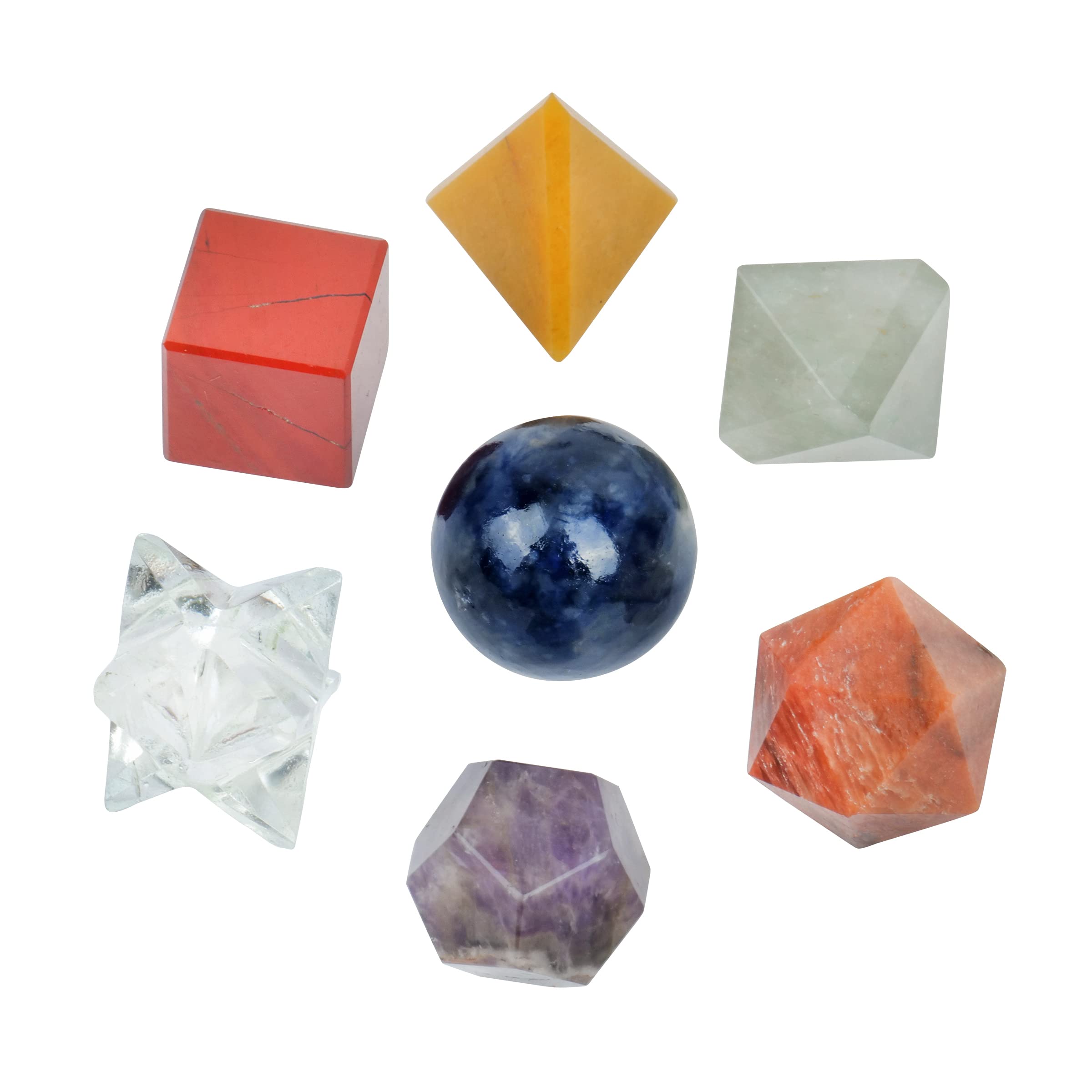 Amazon.com: FASHIONZAADI Seven Chakra Stone Crystal Platonic