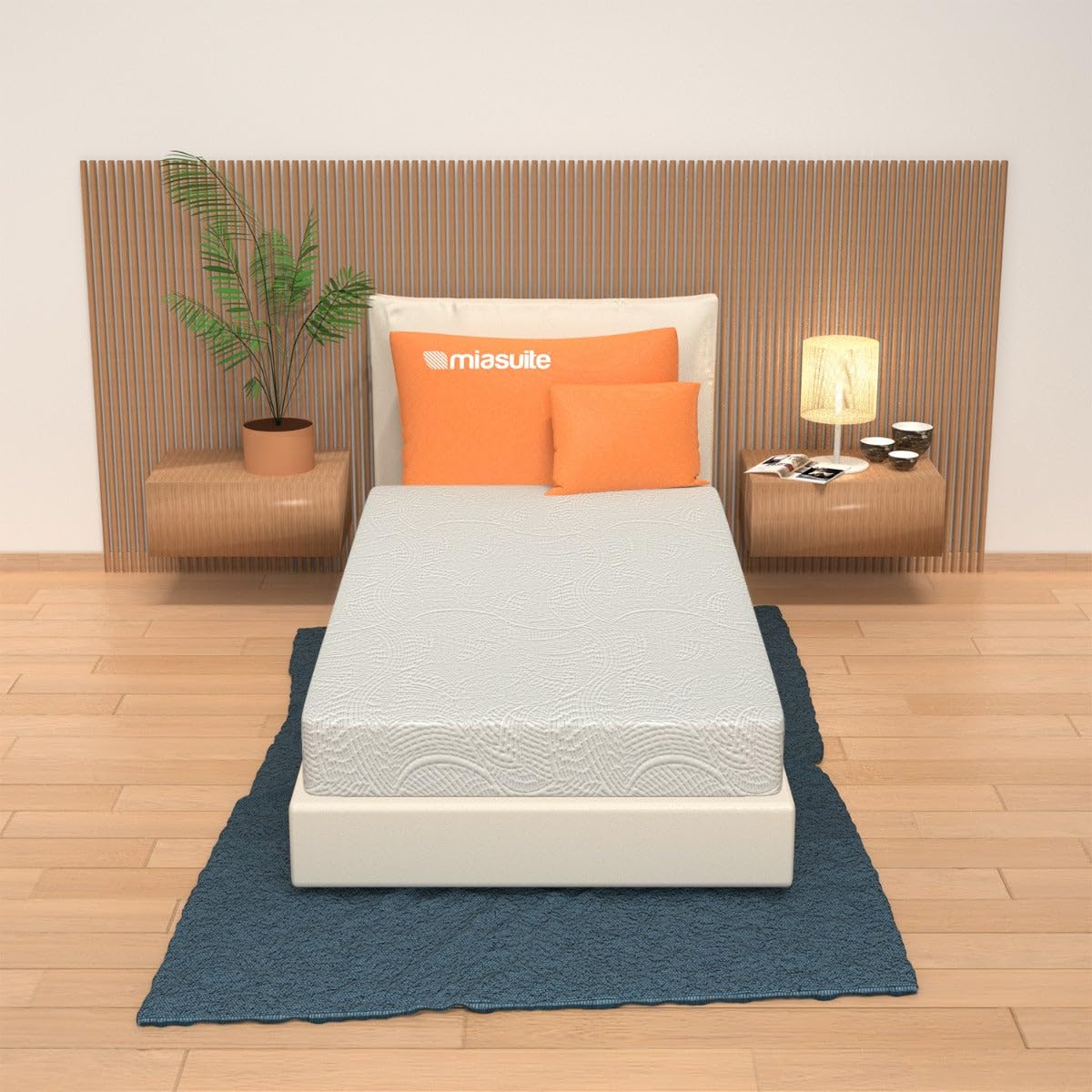 MiaSuite Materasso Singolo 80x180 Sfoderabile, alto 14 cm - Semi Rigido, Indeformabile, Anallergico, Antiacaro. Sim H14