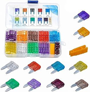 145pcs Mini Car Fuses Assortment Kit,Blade-Type Automotive Fuses,Automotive Fuses(5A/7.5A/10A/15A/20A/25A/30A),Replacement Fuses for Car/RV/Truck/Motorcycle/Boat