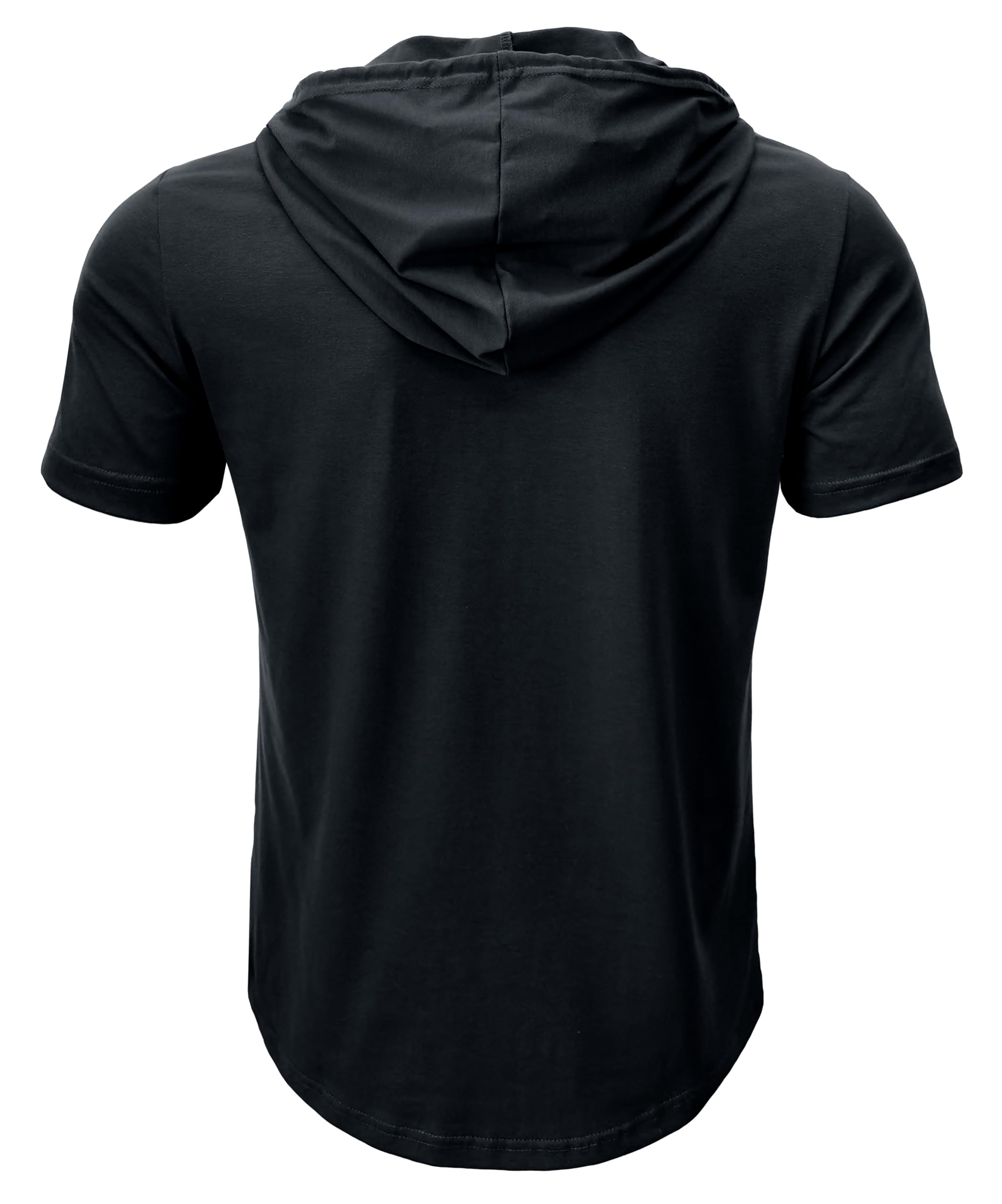 MakingDa Atlético Manga Corta Sudadera con Capucha Hombres Entrenamiento Gimnasio Suéter Camisa con Capucha Botón Ajustado al Cuerpo Verano Ligero Senderismo Sudaderas Deportivas Camiseta