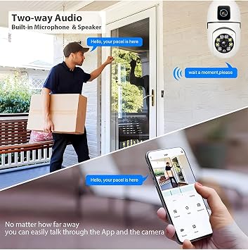 Wi-Fi Çift Lensli Ampul Kamera | 1080P Full Hd | 2Mp 2.4G | Gece Görüşlü Uzaktan Izleme Güvenlik