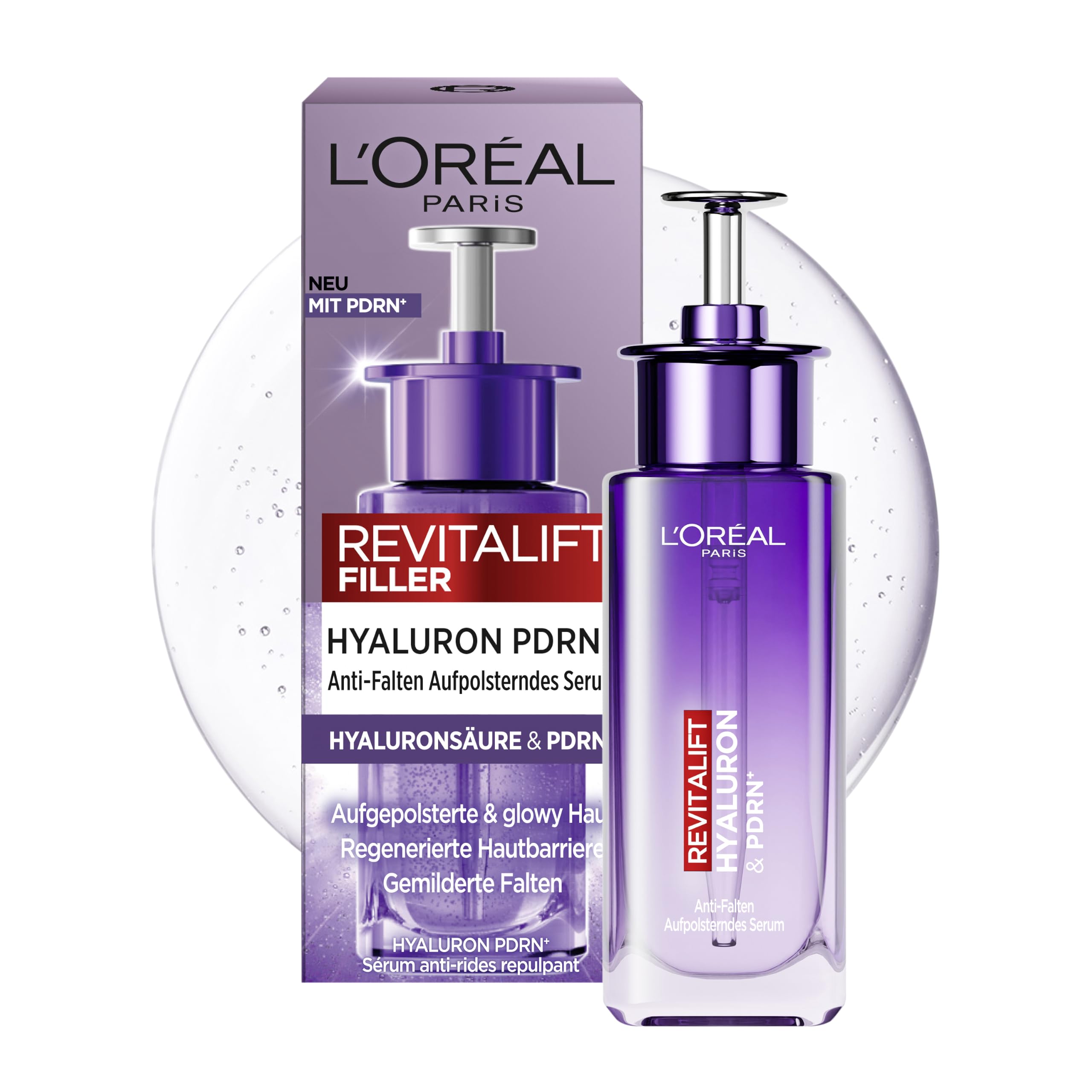 L'Oréal Paris Aufpolsterndes Serum [Hyaluronsäure & veganes PDRN+] 30 ml