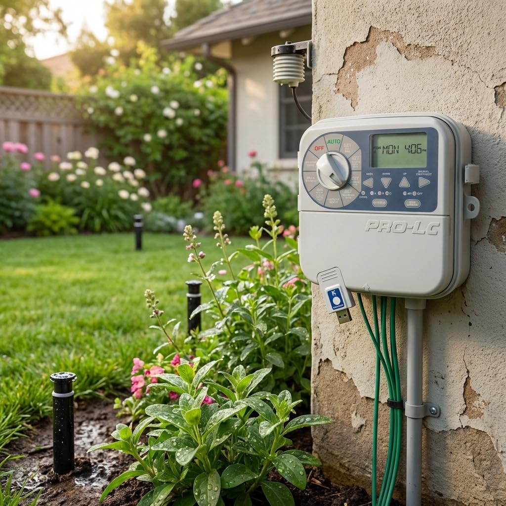 Suinga Programador de Riego Pro-LC 12 Estaciones Exterior K-Rain | Temporizador de Riego Eléctrico para Jardin | Memoria Permanente | Protección de Cortocircuito