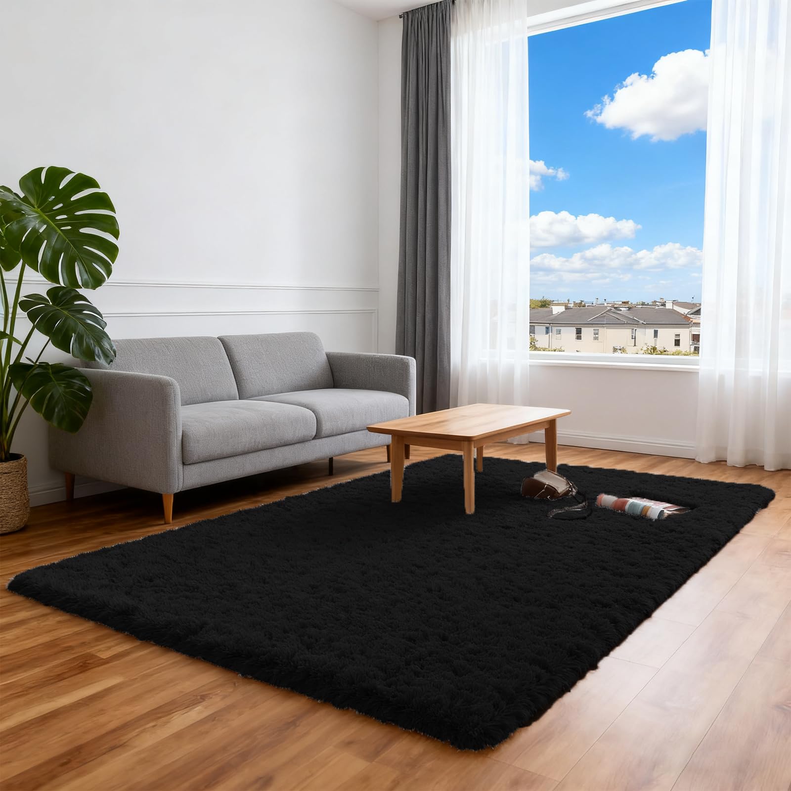 Tapis super doux antidérapant de 135x330 cm lavable en machine pour une chambre de fille moderne