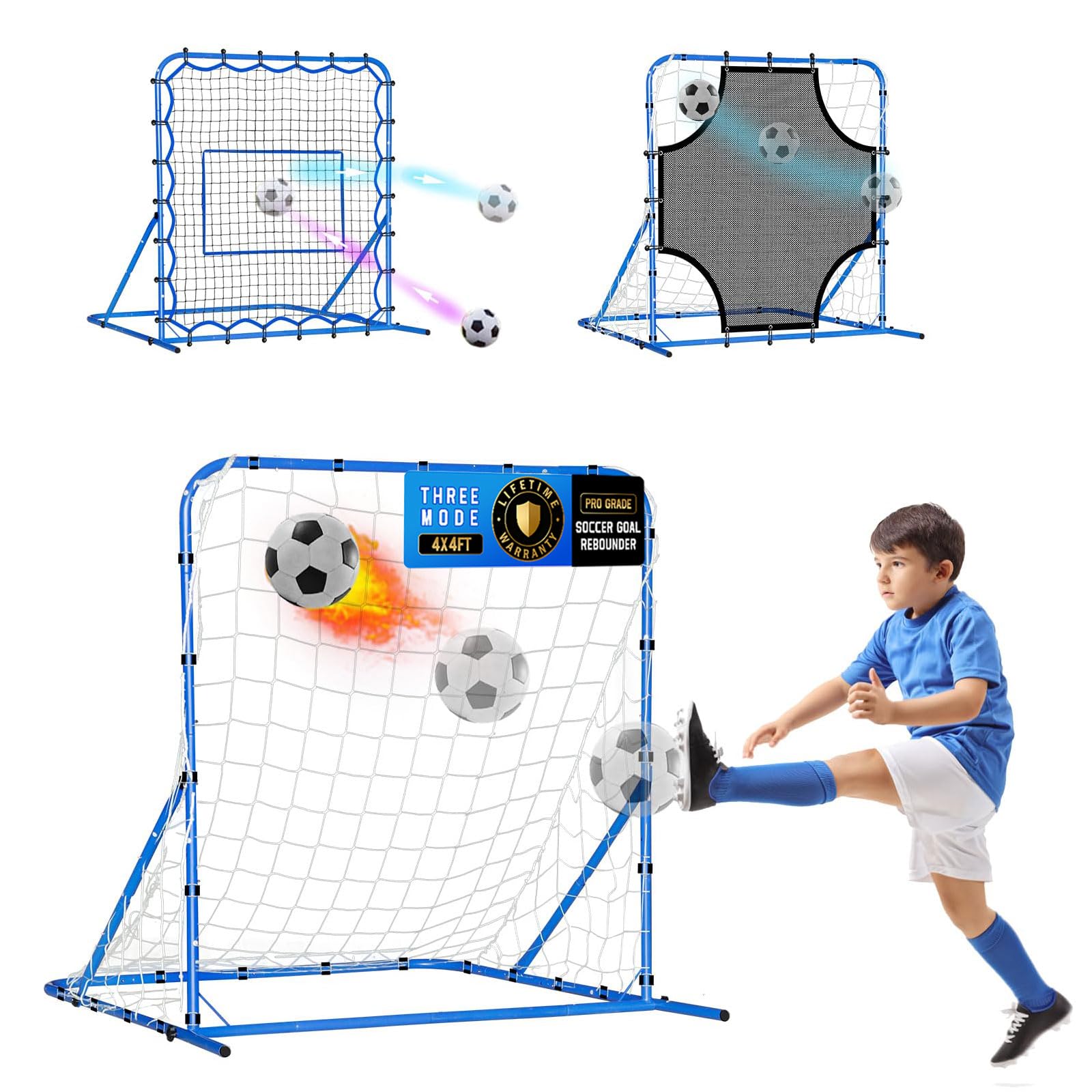 Soccer Baseball Rebounder Soccer Goal Net, Volleyball Rebound Pitchback Net