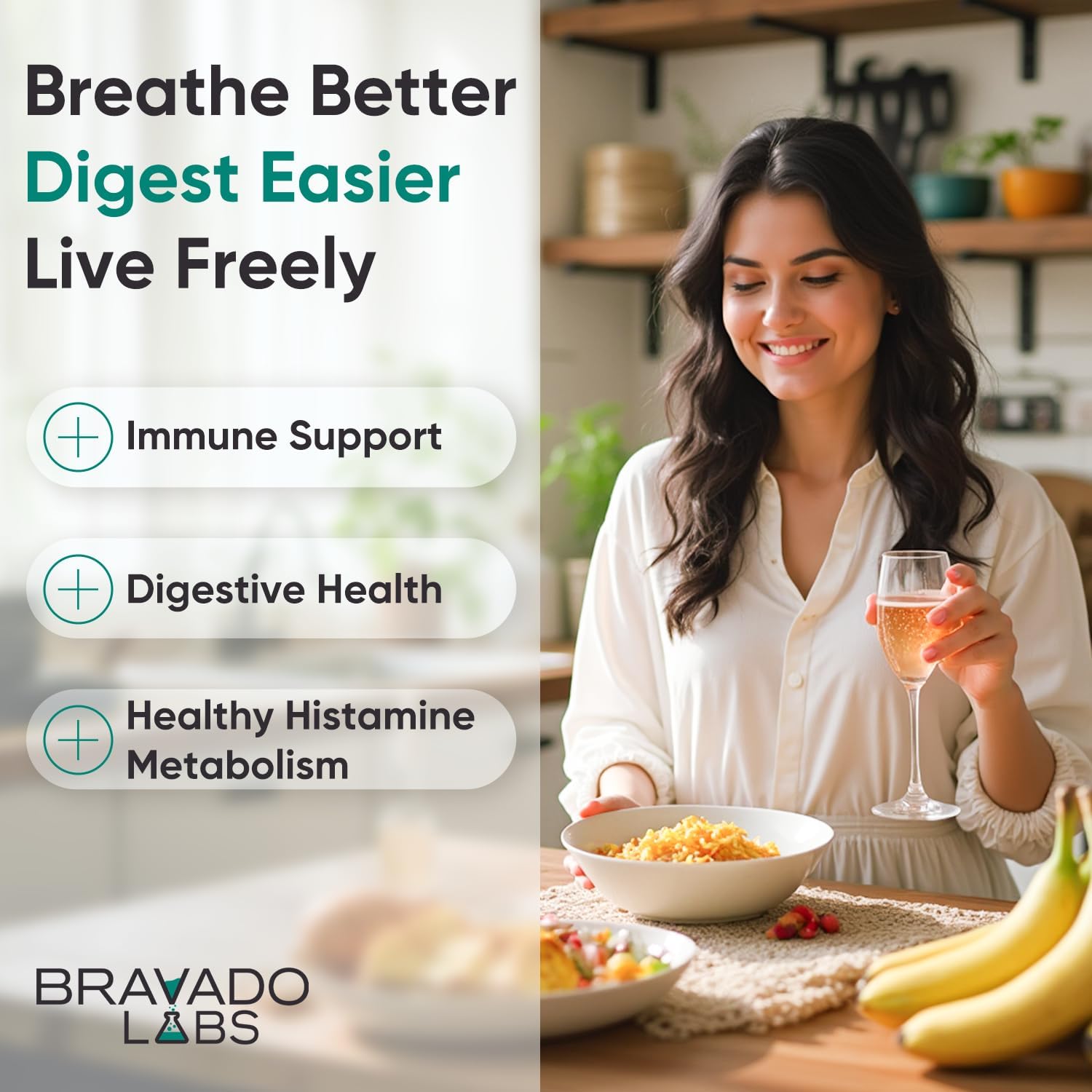 DAO Supplements Histamine Blocker - Extra Strength 30,000 HDU DAO Enzyme + Diamine Oxidase & Vitamin C for Daily Histamine Metabolism & Immune Support - 120ct - Image 3