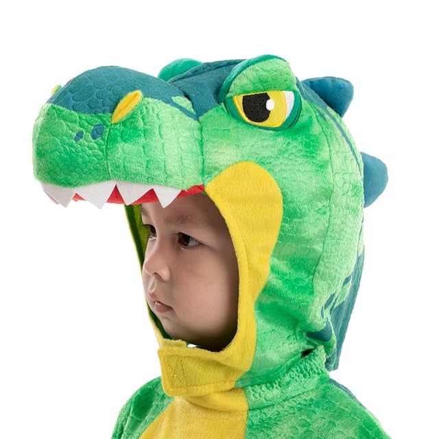 Foto 3 de 8 de Spooktacular Creations Child Unisex Green T-Rex disfraz para truco de Halloween o tratando a Dress-up-S