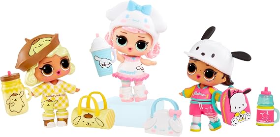 LOL Surprise! Loves Hello Kitty and Friends, 2 Blind Packs with 7 Surprises 8 Limited-Edition Dolls to Collect, One Random Character per Ball Gift for Kids Ages 4+