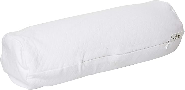 Bucky Millet Filled, Bed Pillow and Pillow Cover, Bolster Pillow 15x5.5", White