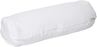 Bucky Millet Filled, Bed Pillow and Pillow Cover, Bolster Pillow (15x5.5"), White