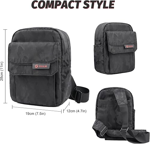 Miniatura 2 de TULLIO Bolsa para cámara pequeña Crossboy con impresión para cámara DSLR SLR, cámara sin espejo, impermeable, para fotógrafo, compatible con Nikon