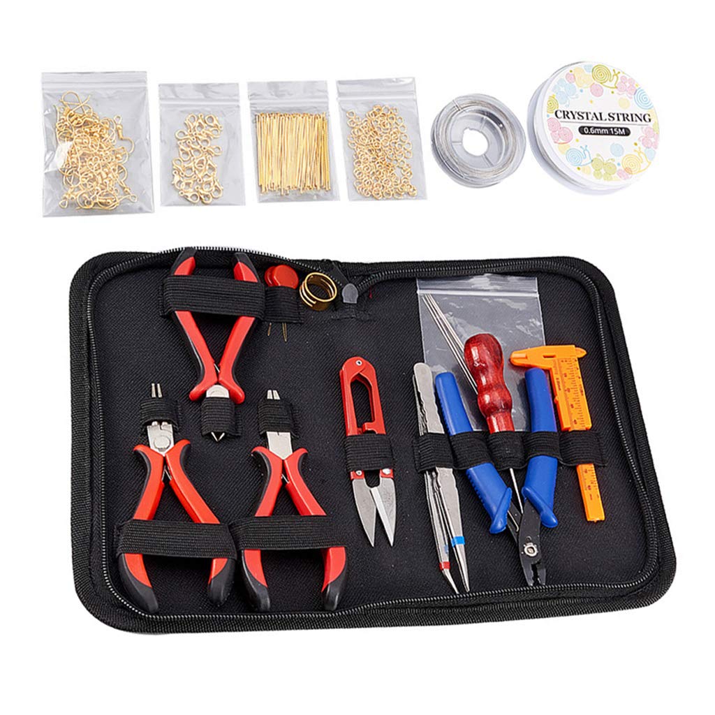 Luzhengyang Narzędzia do produkcji biżuterii, zestaw naprawczy, szczypce do biżuterii, zestaw drutów, DIY, rękodzieło