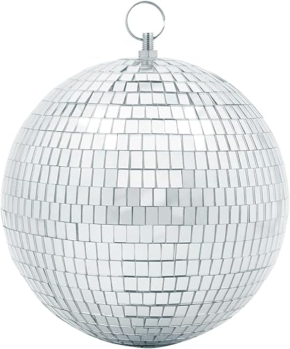 Decoración de bola de discoteca de espejo con anillo para colgar, adorno de bola de discoteca grande de 8 pulgadas para decoraciones de fiesta de