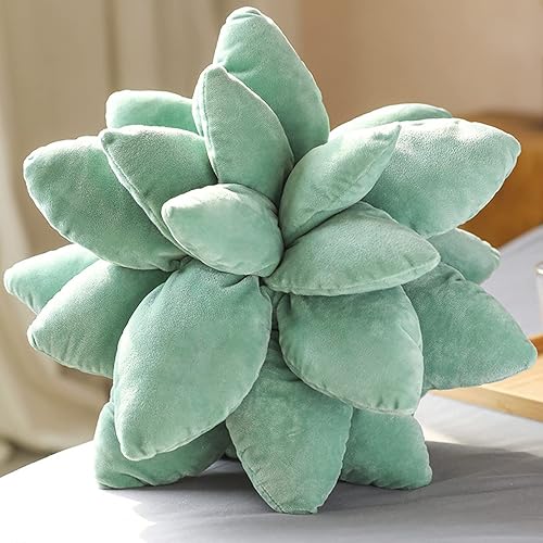 Miniatura 4 de Almohada de suculentas, bonitas almohadas de felpa de plantas rellenas, almohada de cactus suculentas 3D, cojín de felpa novedoso para jardín,