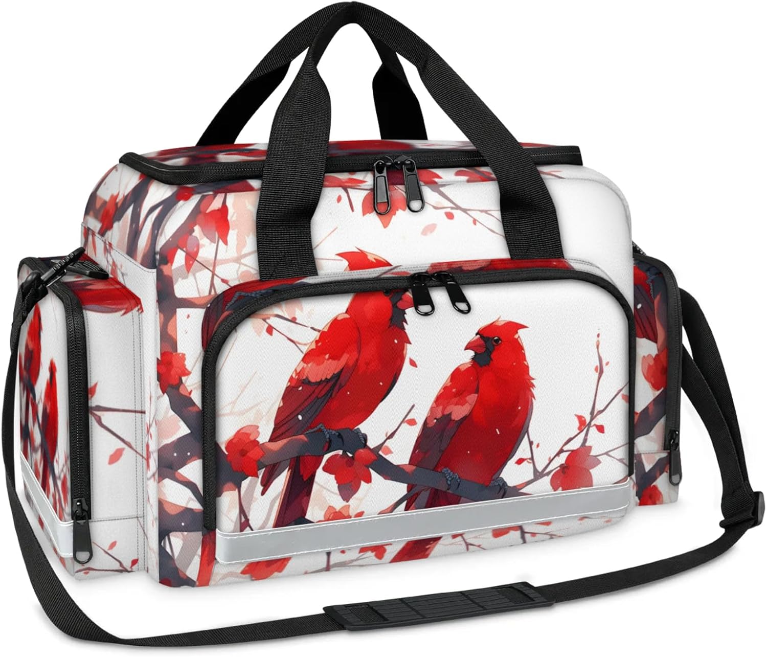 First Aid Bags Empty, Cardinal Birds Emergency Bag First Aid Kit Multiple Compartment Kit Carrier On Call Trauma Bag for Paramedics Emergency Medical Supplies Kit
