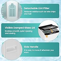 Vista 6 de Auertech Lavadora de 35 libras, lavadora portátil totalmente automática con pantalla LED, 12 ciclos de lavado, 8 niveles de agua, lavadora de gran