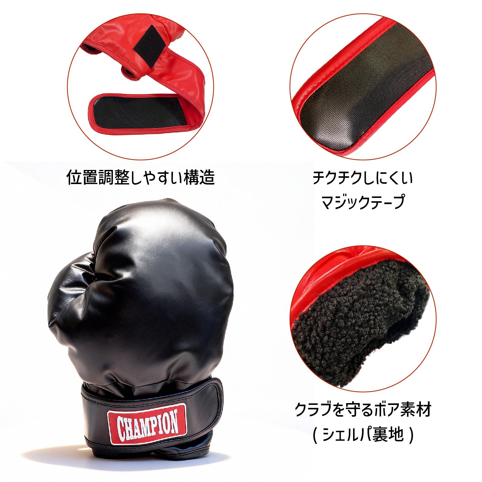 ゴルフ ヘッドカバー ウッドカバー ドライバー用 DR FW UT ユーティリティ用 防水仕様 変換ダグ付き パンチンググローブ - 5