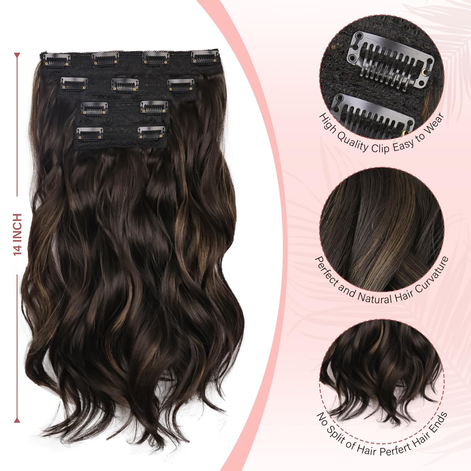 Dark Brown Hair Extensions Clip In - Image 3
