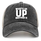 What's UP Brother Hat Trucker Hat Men Funny Mesh Cap for Summer