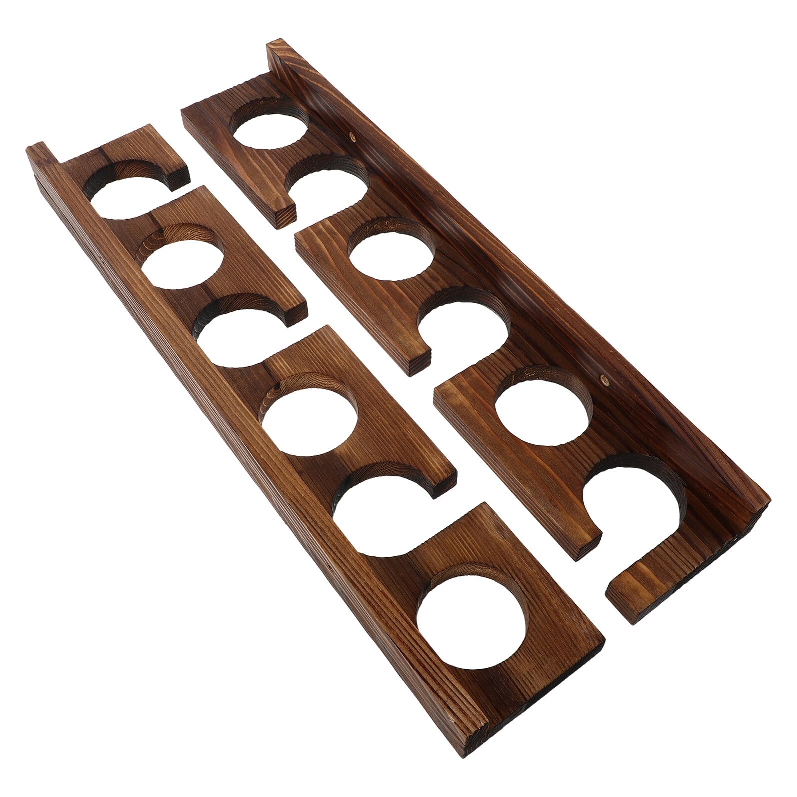 Abaodam Porta Canne da Pesca a Parete in Legno 6 Slot, Supporto Verticale per Canne da Pesca Kit di Montaggio, per Garage o Casa
