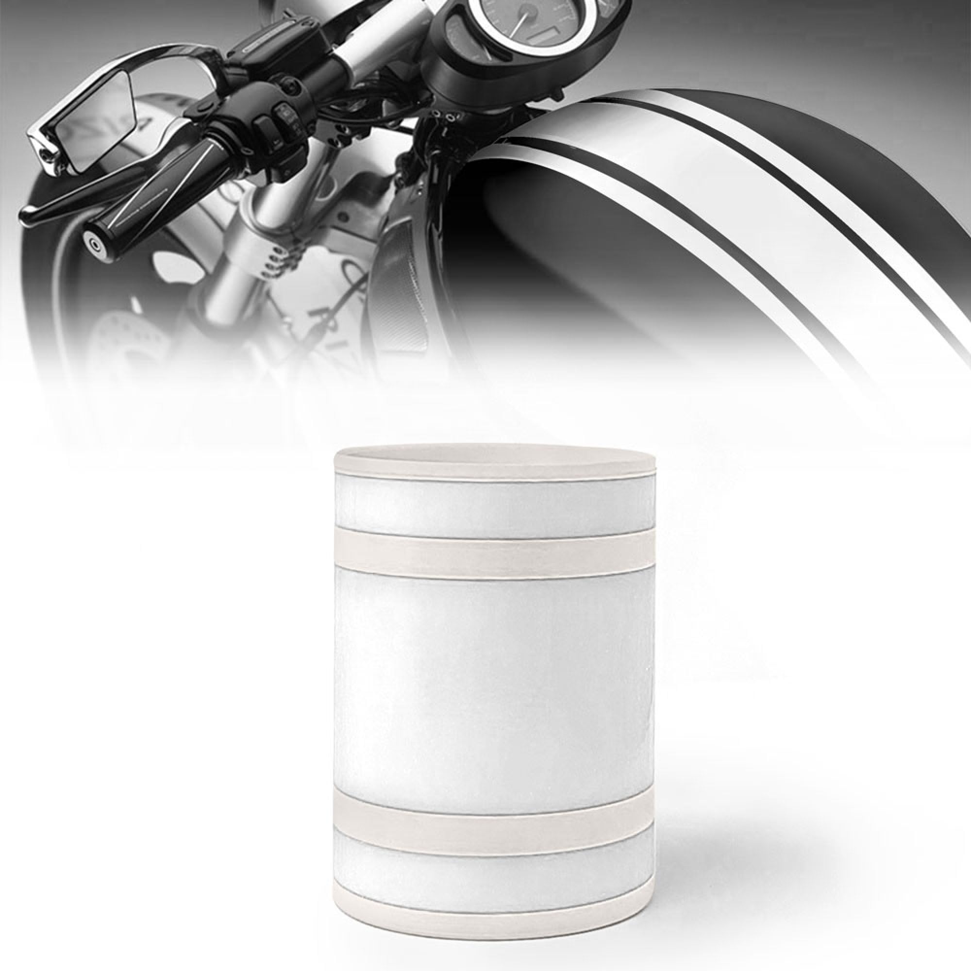 Stripes Bike R Triple for Motorcycle, White