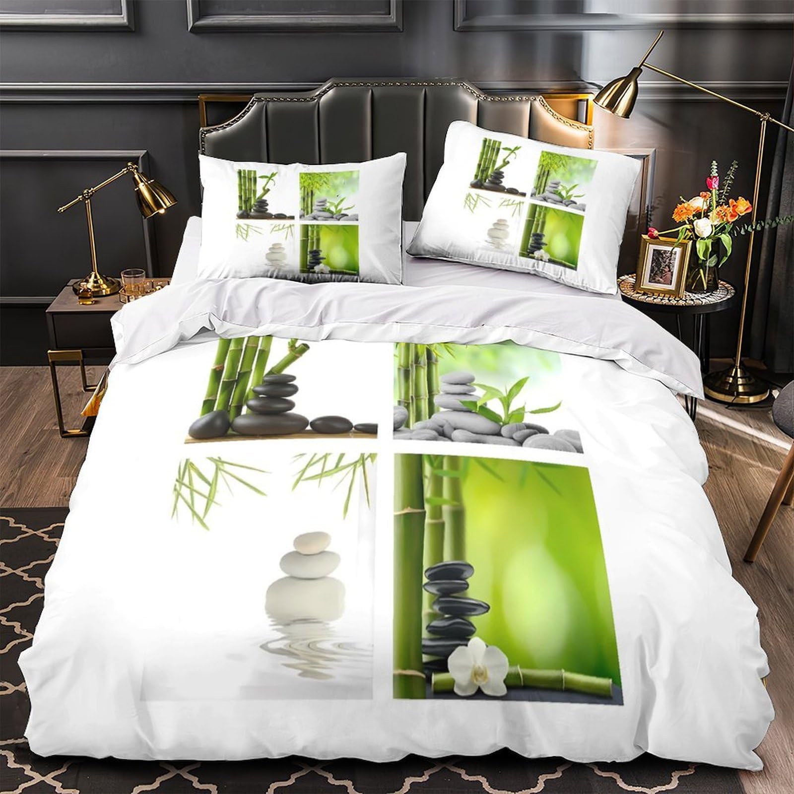 Parure de lit hypoallergique Yin-Yang anti-acariens pour un sommeil sans allergies